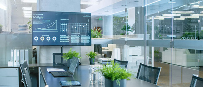 Conference room with netowrk